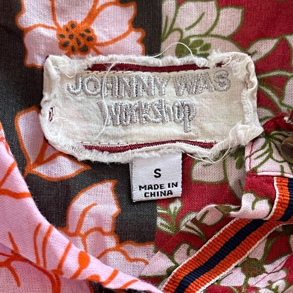 Johnny Was Womens Floral Patchwork Long Sleeve Shirt Blouse Small Button Down - Picture 4 of 6